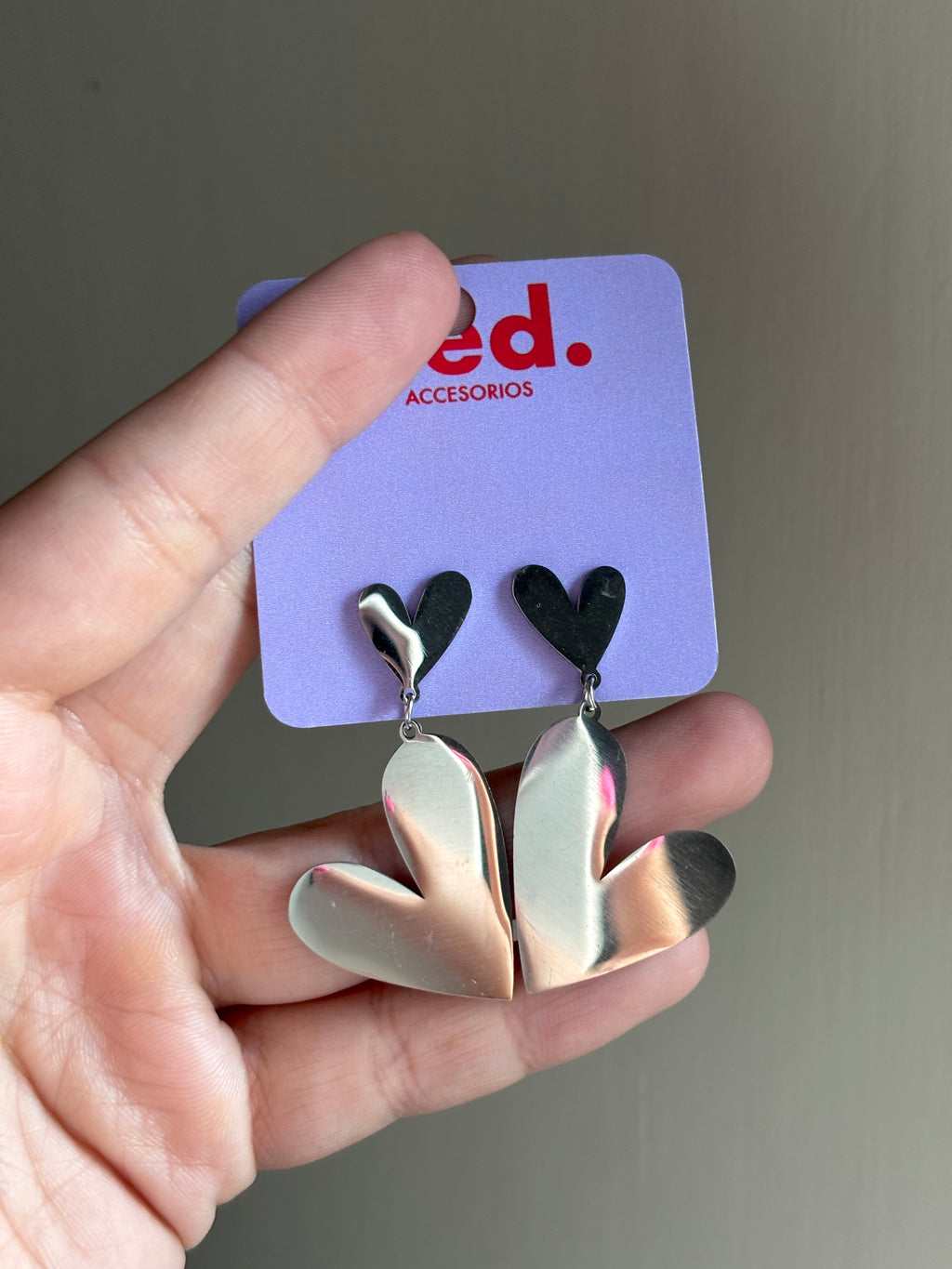 Caravanas corazón doble